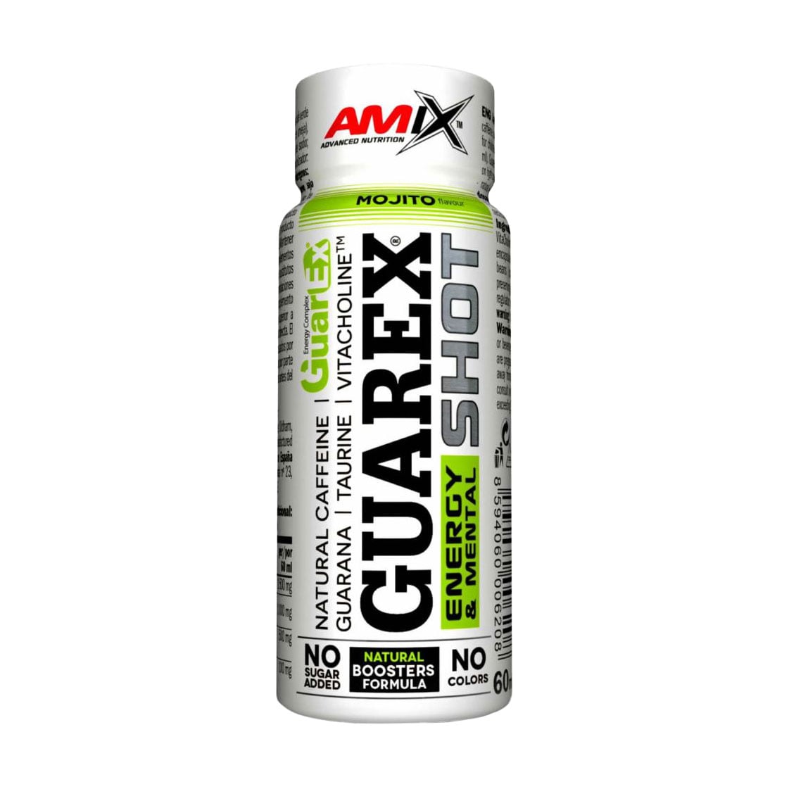 Передтренувальний комплекс Amix Nutrition Guarex Energy &amp; Mental Shot Мохіто, в рідині, 60 мл